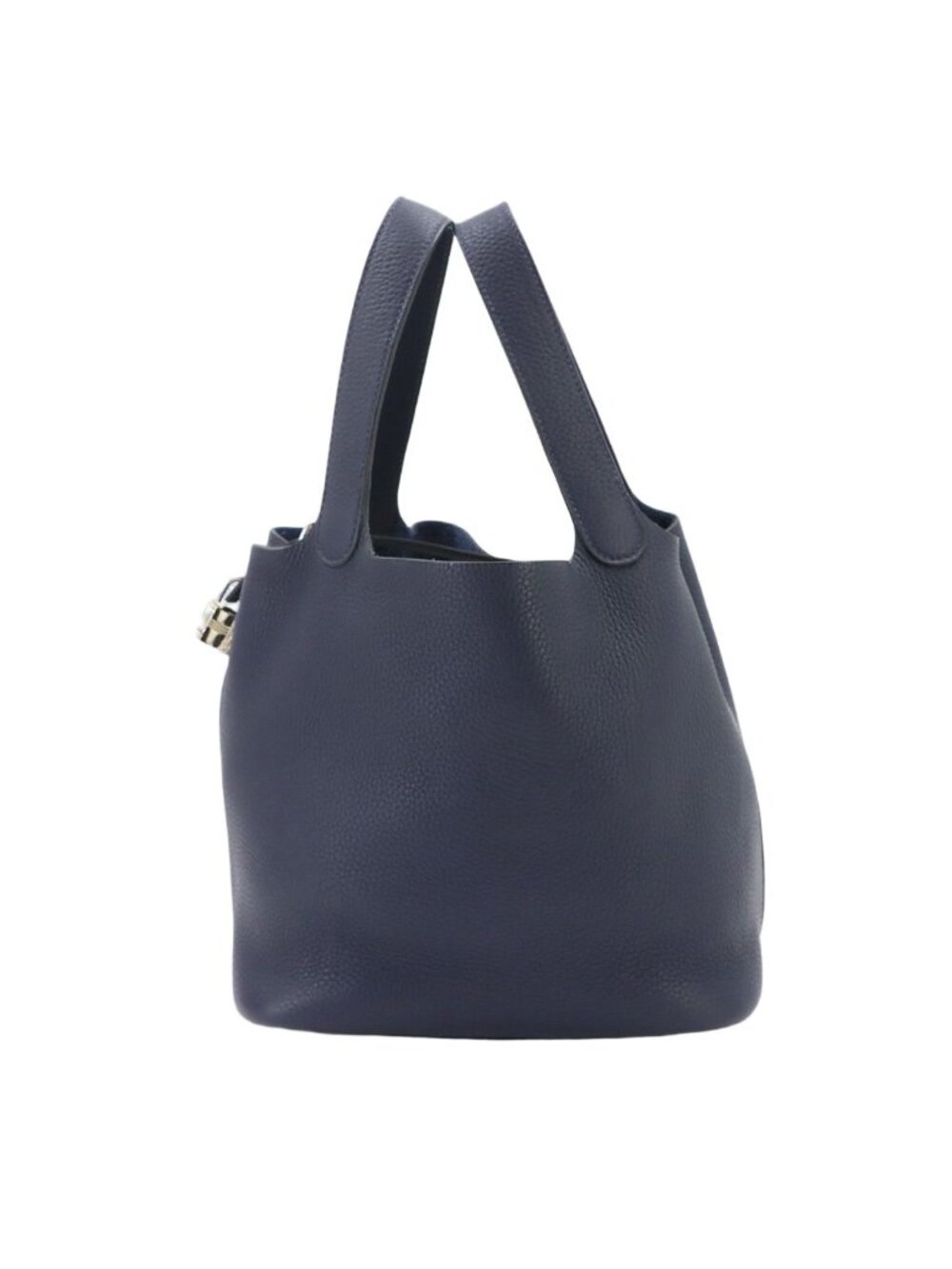Hermes Picotin Lock 22 Hand Bag Taurillon Clemence Bleu Nuit MM